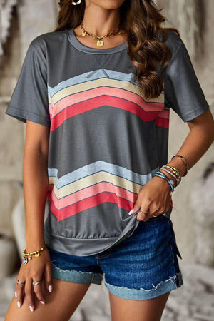 Be Real Short Sleeve Chevron T Shirt - MXSTUDIO.COM