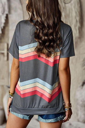 Be Real Short Sleeve Chevron T Shirt - MXSTUDIO.COM