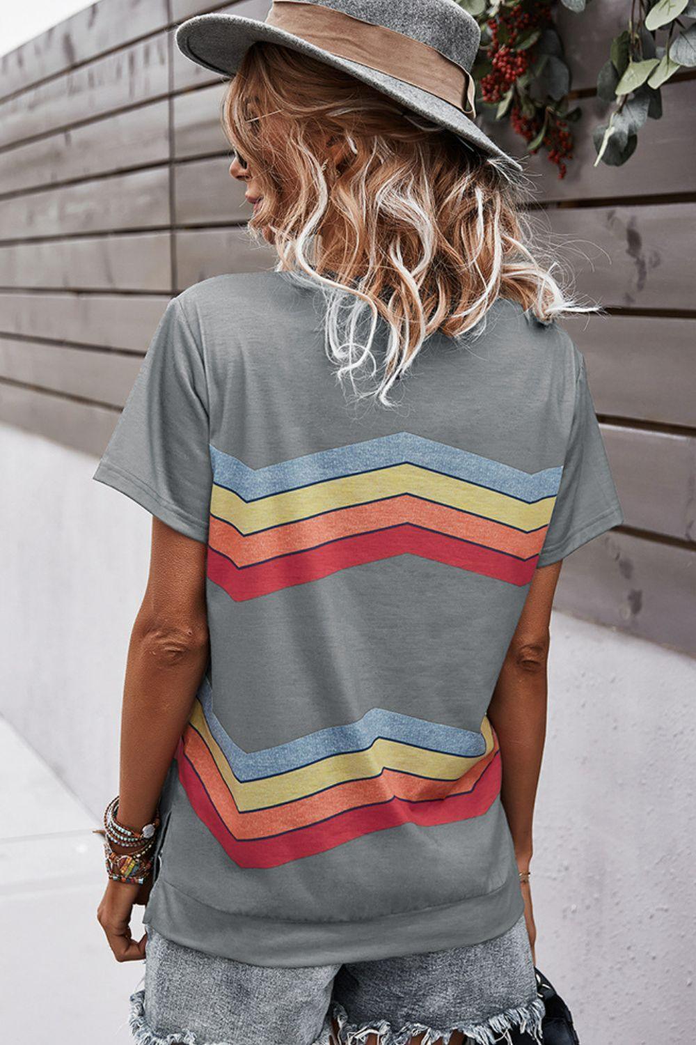 Be Real Short Sleeve Chevron T Shirt - MXSTUDIO.COM