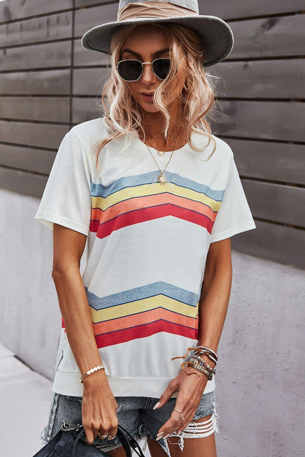 Be Real Short Sleeve Chevron T Shirt - MXSTUDIO.COM