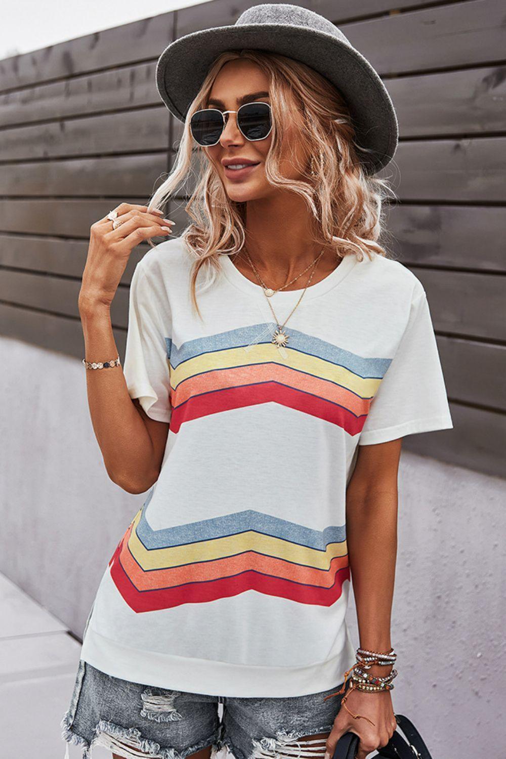 Be Real Short Sleeve Chevron T Shirt - MXSTUDIO.COM