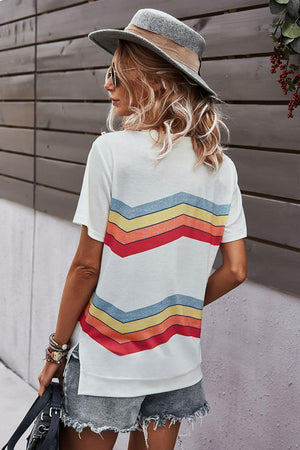 Be Real Short Sleeve Chevron T Shirt - MXSTUDIO.COM