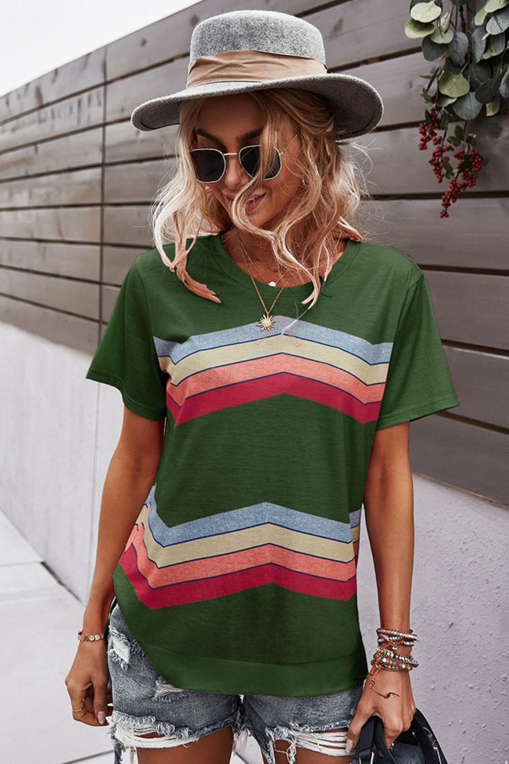 Be Real Short Sleeve Chevron T Shirt - MXSTUDIO.COM