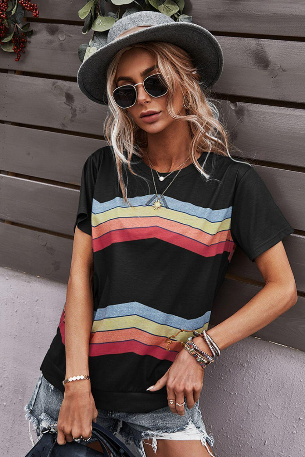 Be Real Short Sleeve Chevron T Shirt - MXSTUDIO.COM