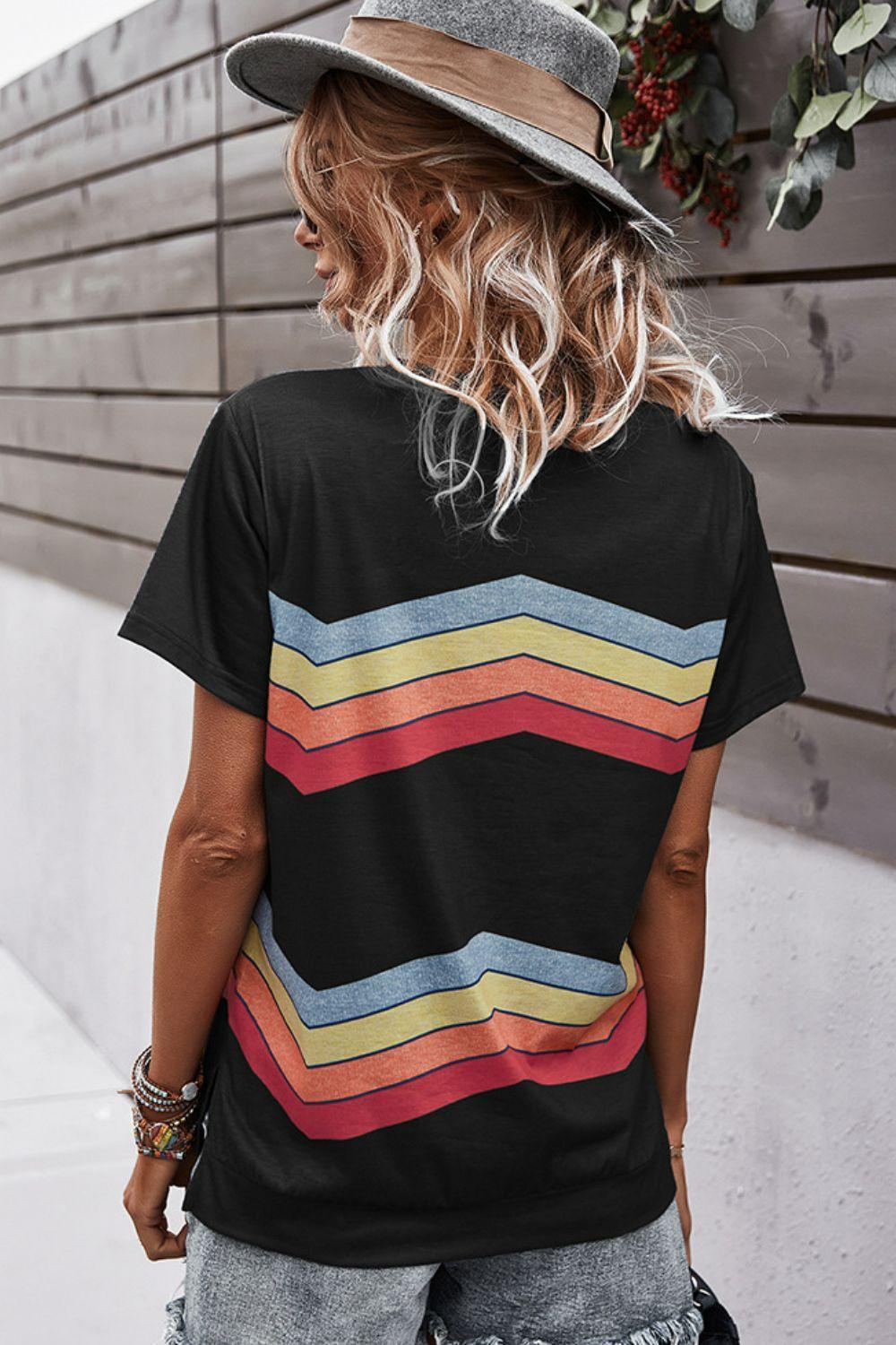 Be Real Short Sleeve Chevron T Shirt - MXSTUDIO.COM