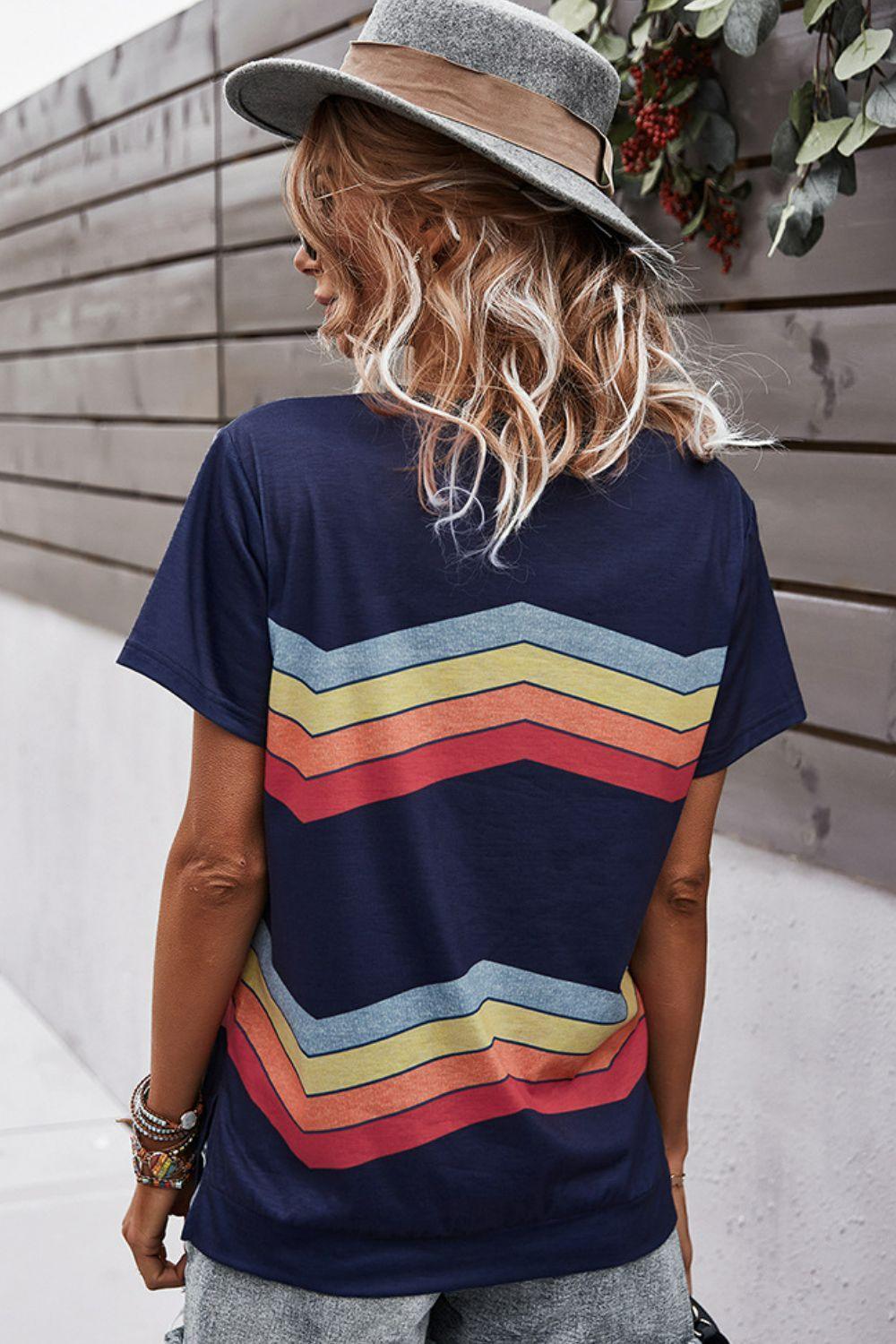 Be Real Short Sleeve Chevron T Shirt - MXSTUDIO.COM