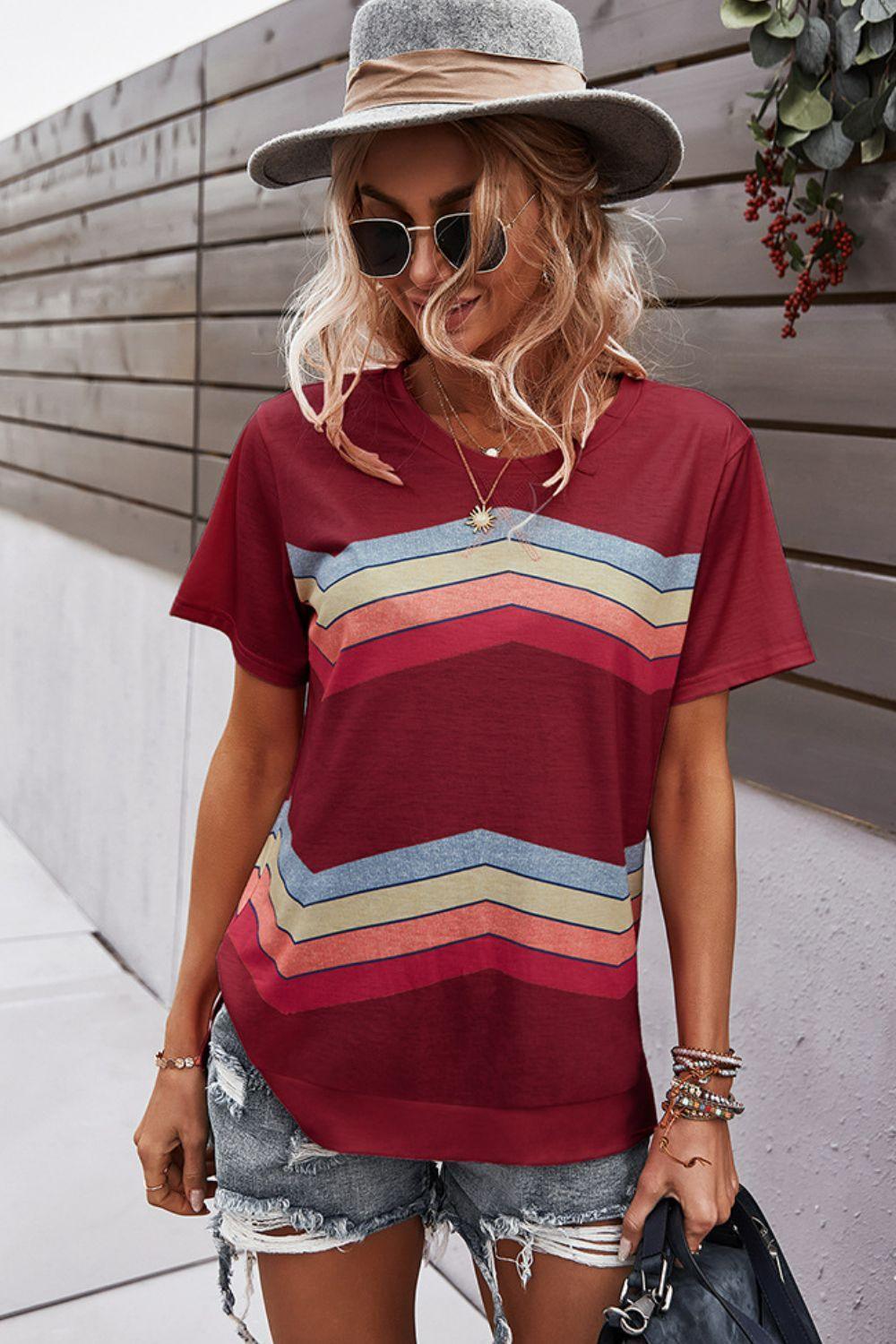 Be Real Short Sleeve Chevron T Shirt - MXSTUDIO.COM