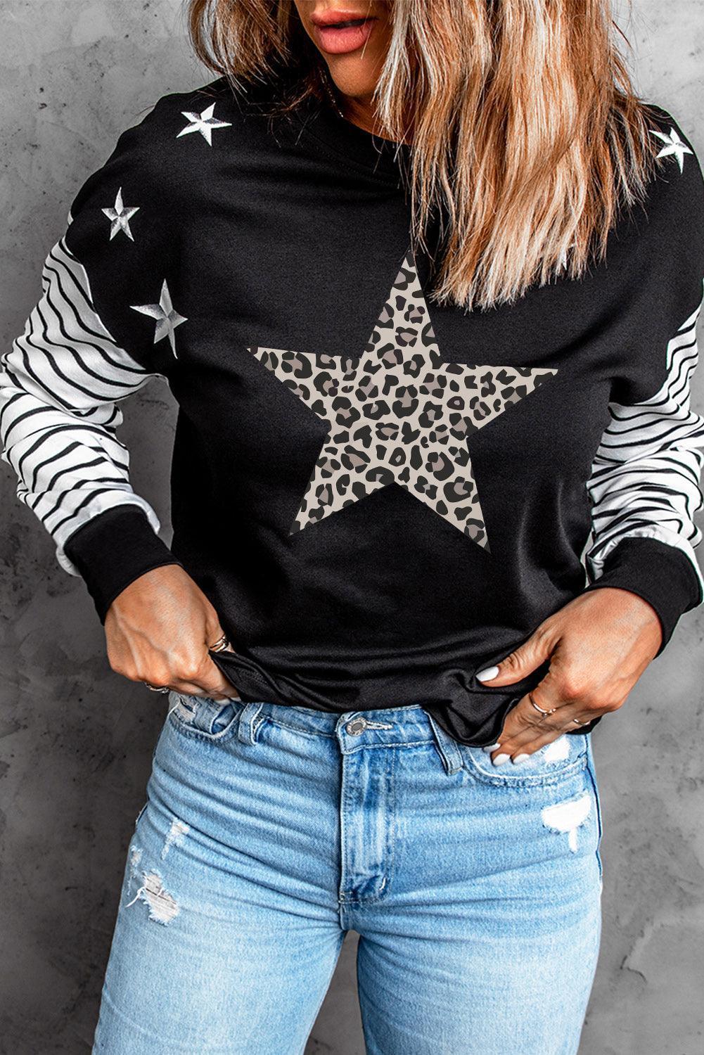 Be That Star Striped Long Sleeve T-Shirt - MXSTUDIO.COM