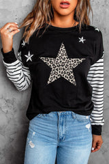 Be That Star Striped Long Sleeve T-Shirt - MXSTUDIO.COM