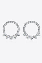 Be The Best Platinum-Plated Moissanite Drop Earrings - MXSTUDIO.COM