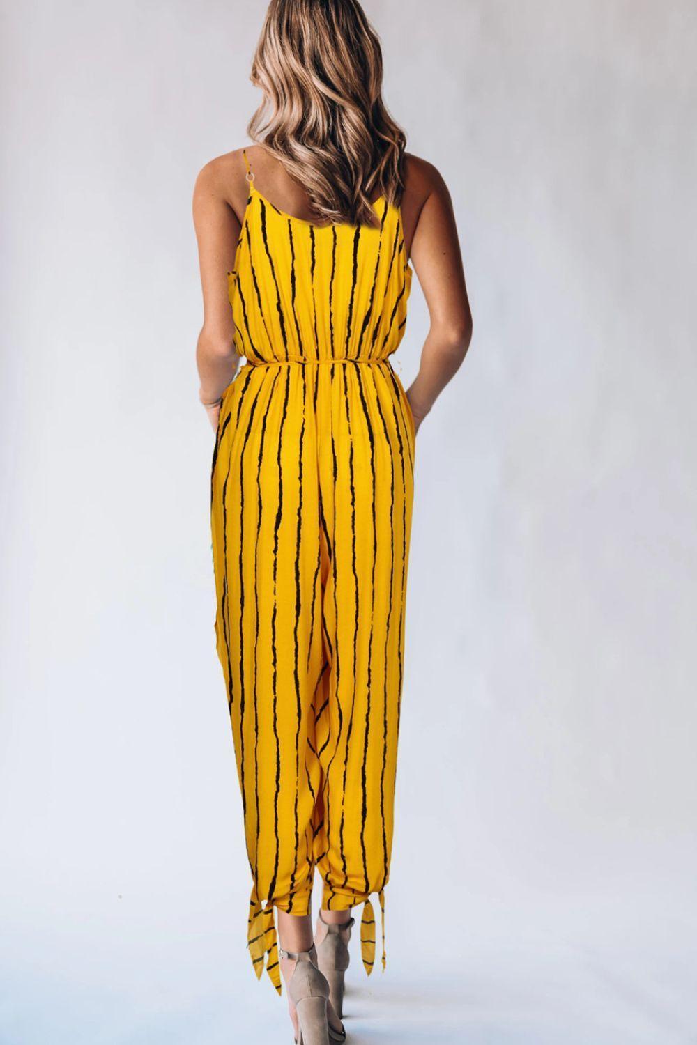 Beaming Sleeveless Tapered Leg Jumpsuit - MXSTUDIO.COM