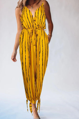 Beaming Sleeveless Tapered Leg Jumpsuit - MXSTUDIO.COM