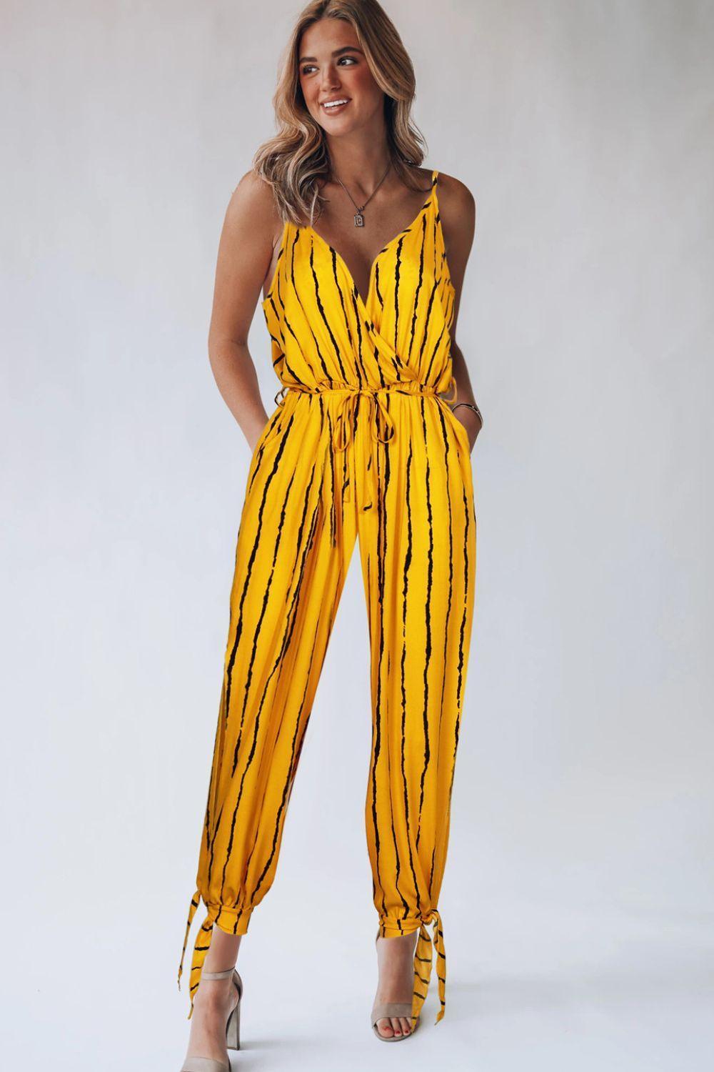 Beaming Sleeveless Tapered Leg Jumpsuit - MXSTUDIO.COM