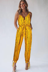 Beaming Sleeveless Tapered Leg Jumpsuit - MXSTUDIO.COM