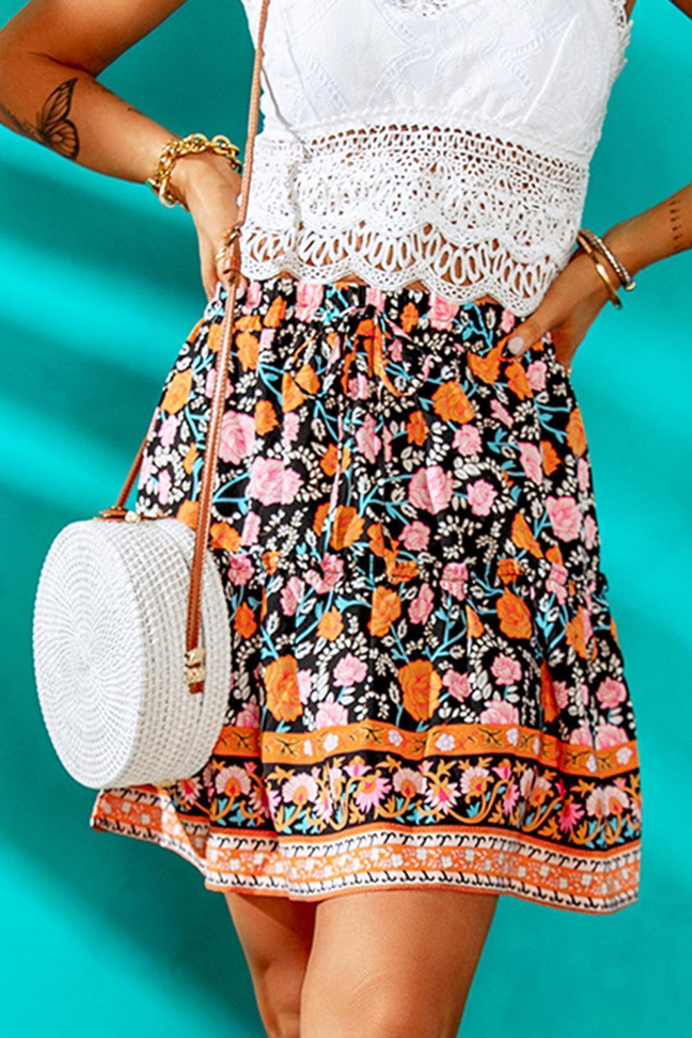 Beautiful Bohemian High Waist Mini Skirt - MXSTUDIO.COM
