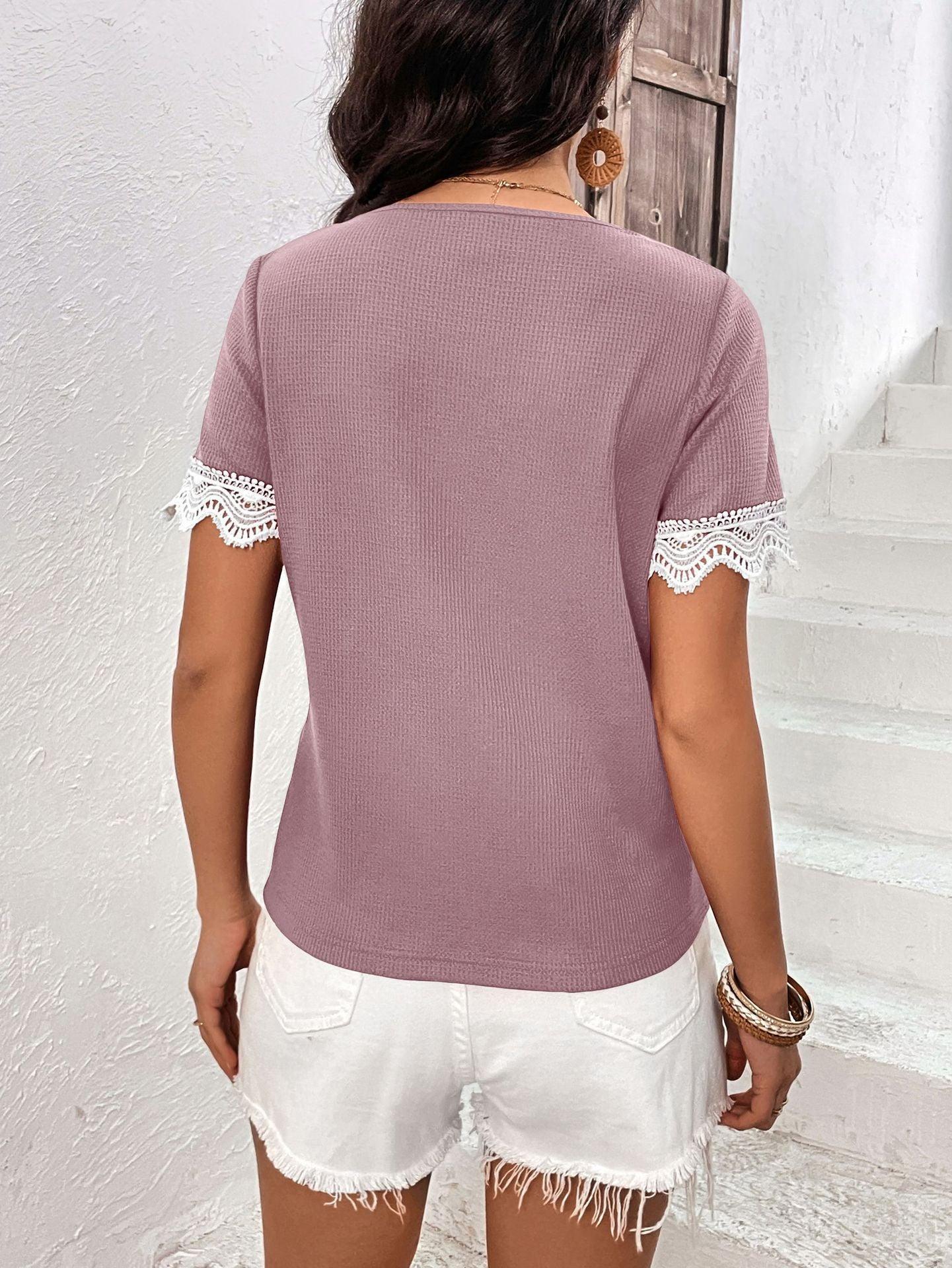 Beautiful Transformation Lace V Neck Top - MXSTUDIO.COM