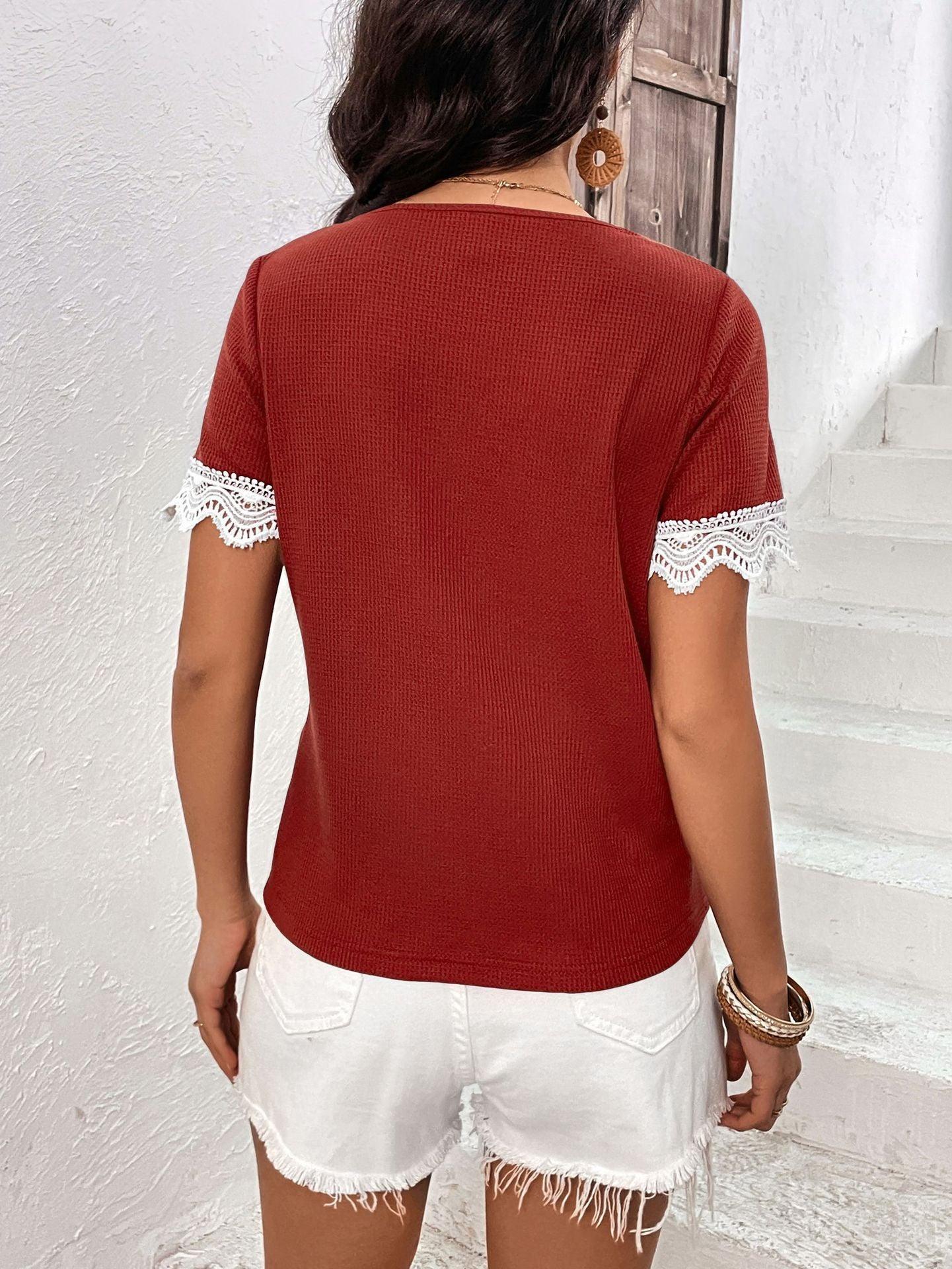 Beautiful Transformation Lace V Neck Top - MXSTUDIO.COM