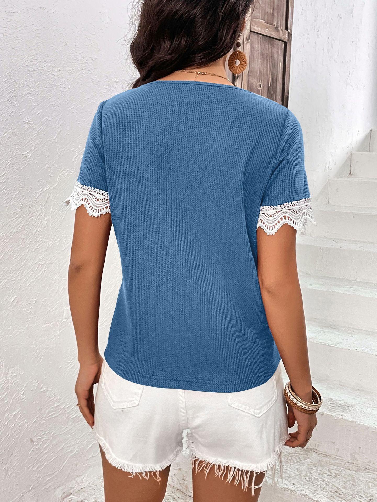 Beautiful Transformation Lace V Neck Top - MXSTUDIO.COM