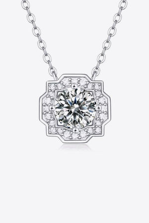 Beautify Flower Pendant Moissanite Necklace Womens - MXSTUDIO.COM