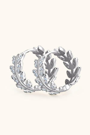 Beauty Of Nature Leaf Moissanite Earrings - MXSTUDIO.COM