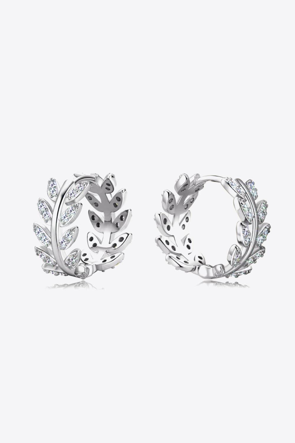 Beauty Of Nature Leaf Moissanite Earrings - MXSTUDIO.COM