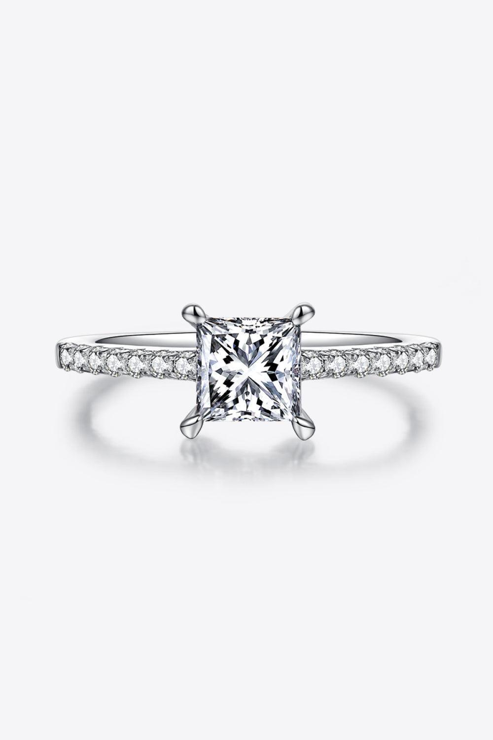 Bedazzling Side Stone 1.21 Carat Moissanite Ring - MXSTUDIO.COM