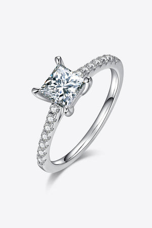 Bedazzling Side Stone 1.21 Carat Moissanite Ring - MXSTUDIO.COM