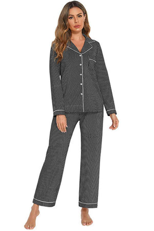 Bedtime Comfort Long Sleeve Top and Pajama Pants Set - MXSTUDIO.COM