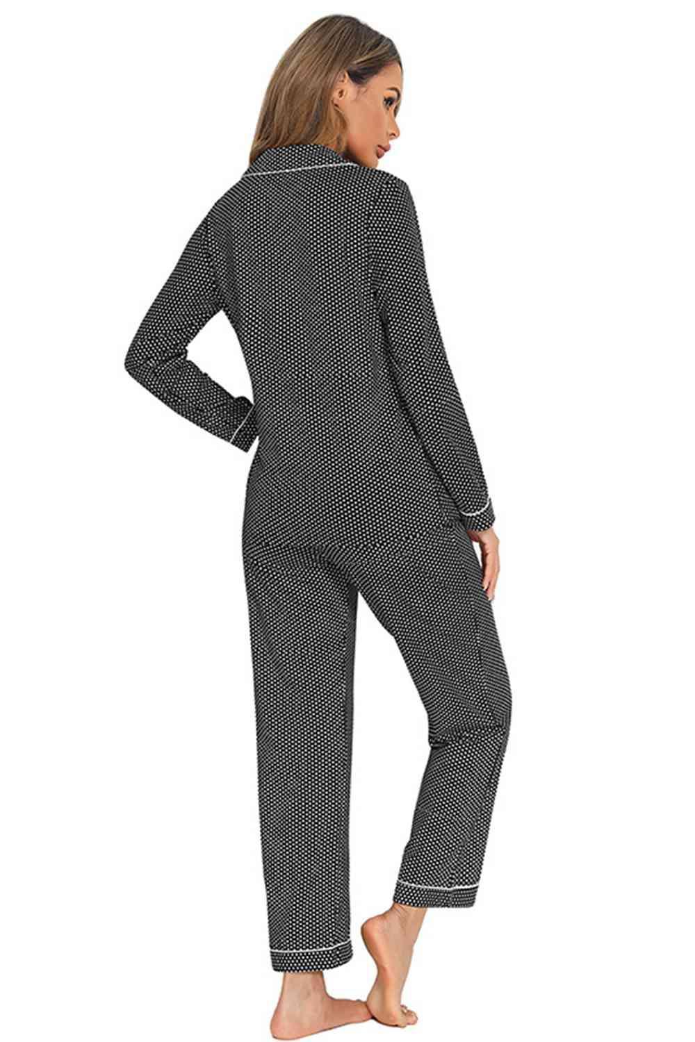 Bedtime Comfort Long Sleeve Top and Pajama Pants Set - MXSTUDIO.COM