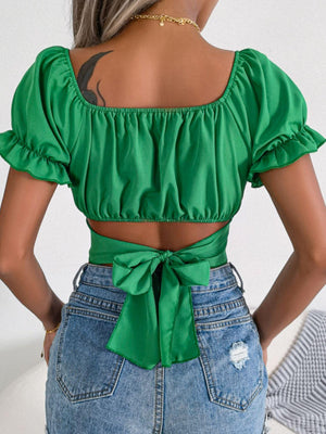 Beloved Square Neck Cropped Top - MXSTUDIO.COM