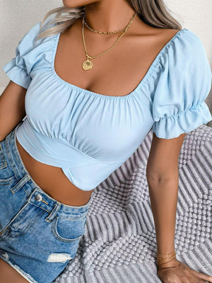 Beloved Square Neck Cropped Top - MXSTUDIO.COM