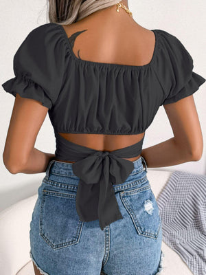 Beloved Square Neck Cropped Top - MXSTUDIO.COM