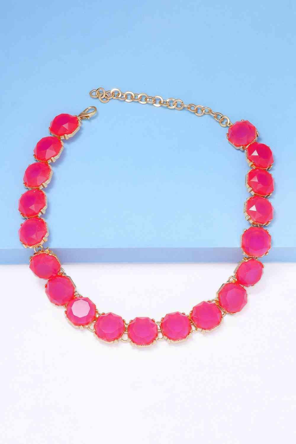 Best For You Zinc Alloy Resin Necklace-MXSTUDIO.COM