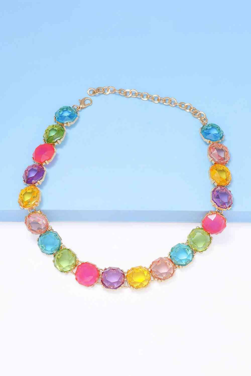 Best For You Zinc Alloy Resin Necklace-MXSTUDIO.COM