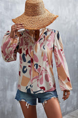 Better and Fiercer Printed Balloon Sleeve Blouse - MXSTUDIO.COM