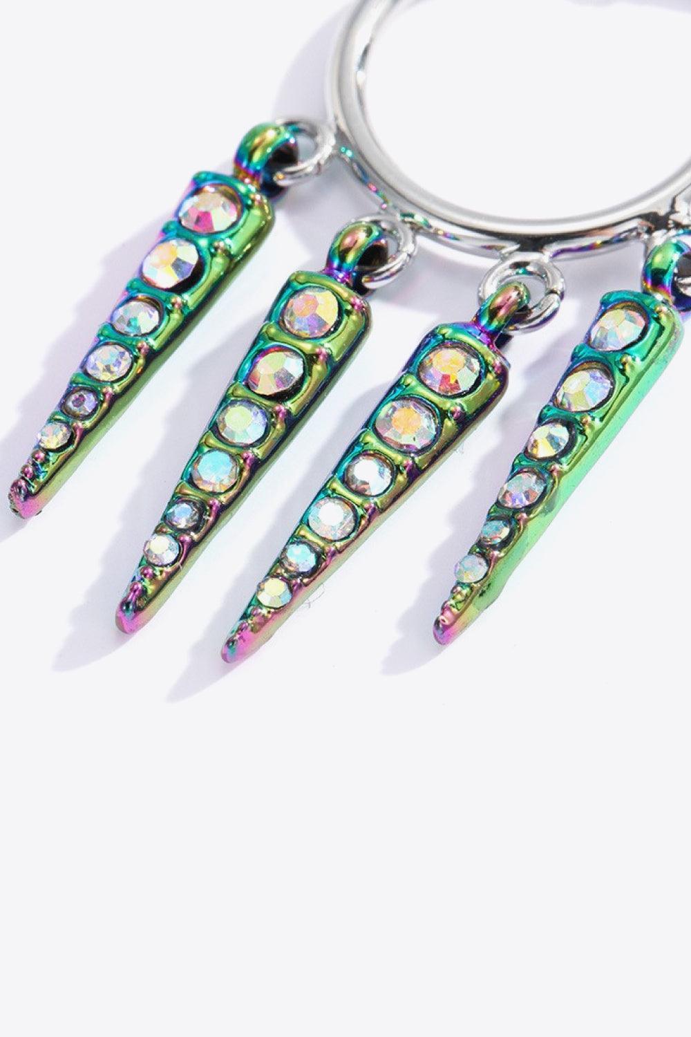 Bewitch Multicolored Rhinestone Geometric Earrings - MXSTUDIO.COM