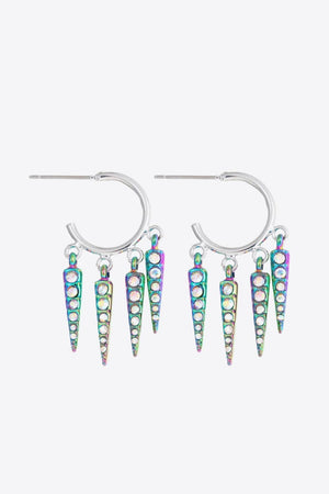 Bewitch Multicolored Rhinestone Geometric Earrings - MXSTUDIO.COM