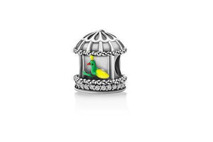 Bird House One Piece 925 Sterling Silver Bead Charm-MXSTUDIO.COM