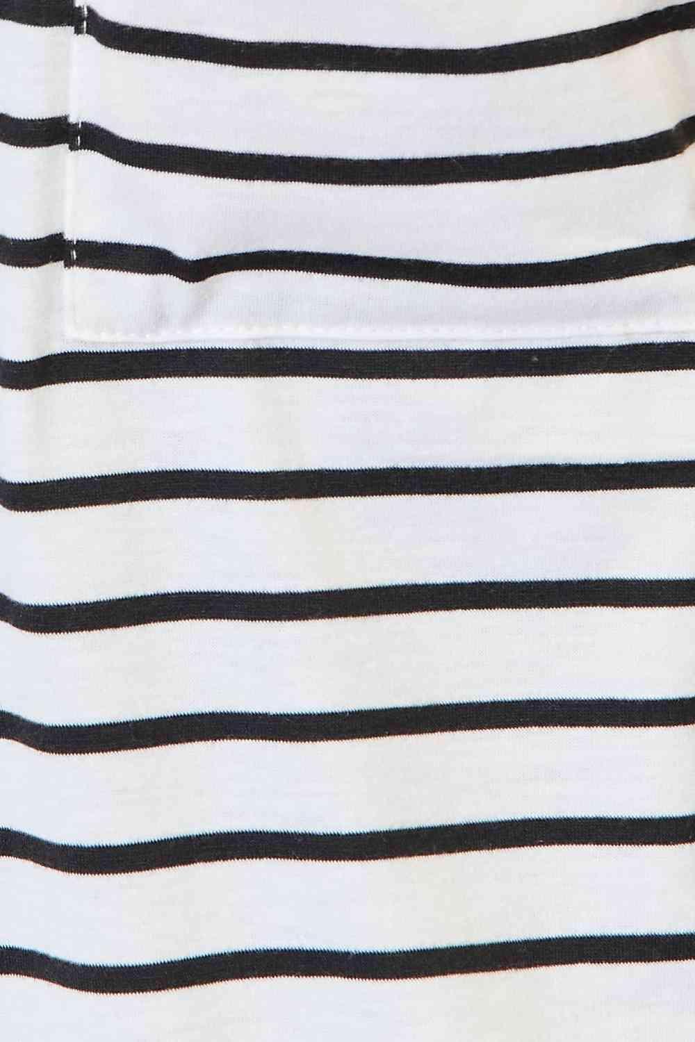 Black And White Longline Womens Striped Cardigan - MXSTUDIO.COM