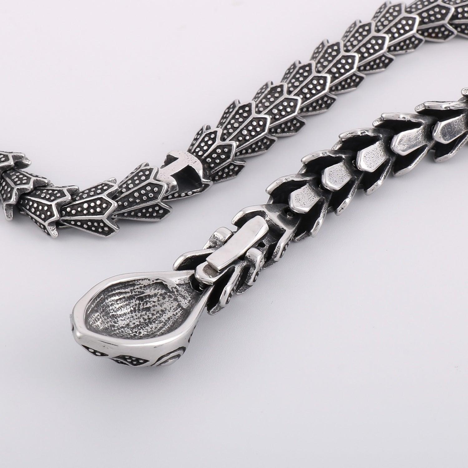 a silver chain with a clasp on it