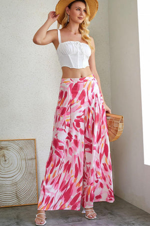 Blooming Printed High Waist Palazzo Pants - MXSTUDIO.COM