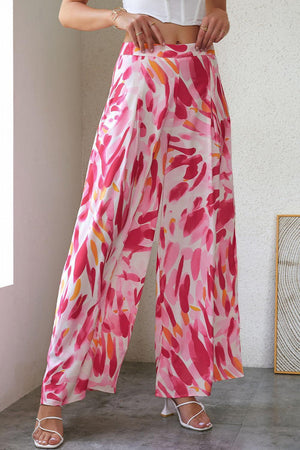 Blooming Printed High Waist Palazzo Pants - MXSTUDIO.COM