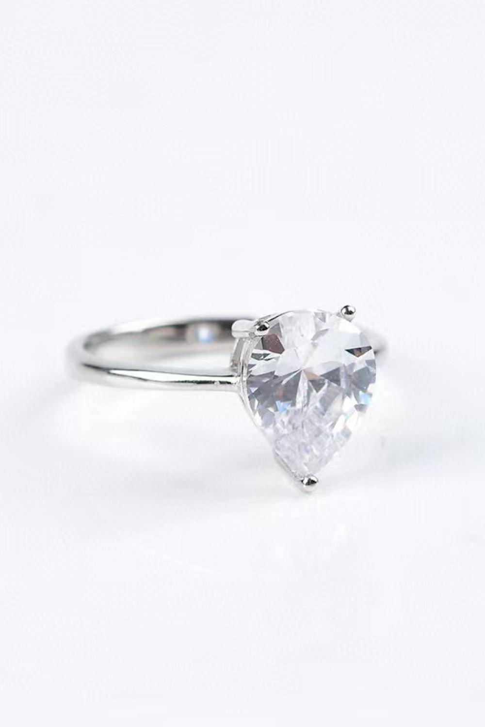 Blow My Mind 2 Carat Teardrop Moissanite Ring - MXSTUDIO.COM