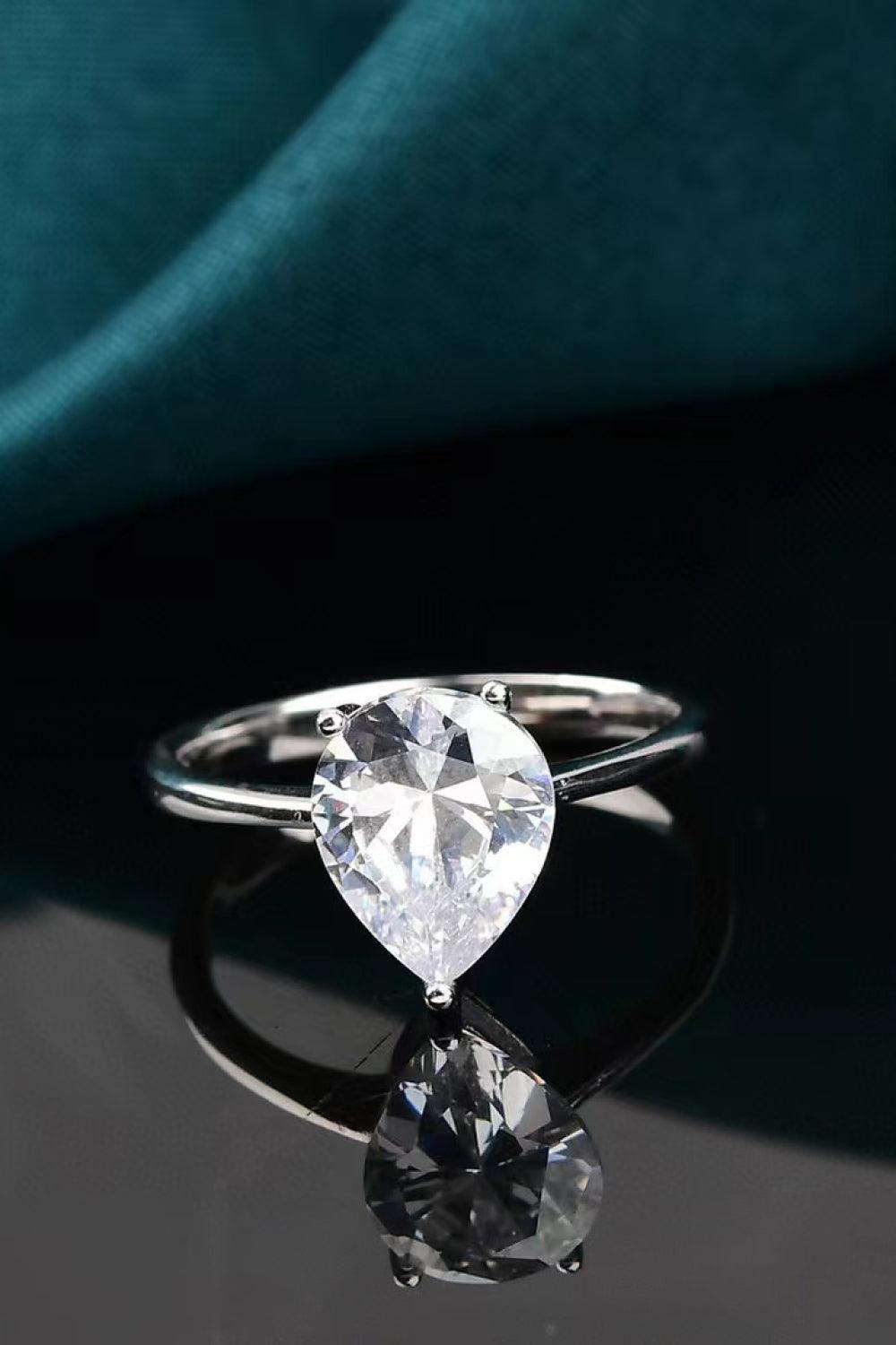 Blow My Mind 2 Carat Teardrop Moissanite Ring - MXSTUDIO.COM