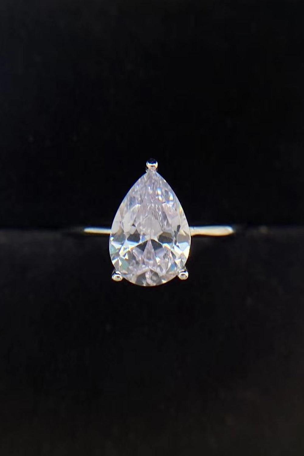 Blow My Mind 2 Carat Teardrop Moissanite Ring - MXSTUDIO.COM