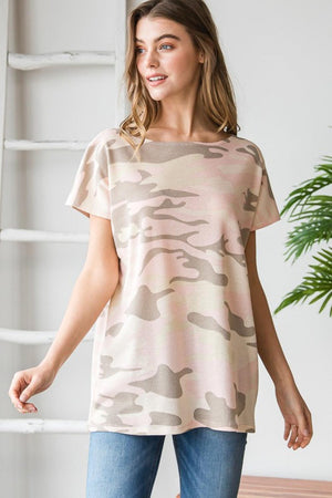 Blushing Pink Camouflage T-Shirt - MXSTUDIO.COM