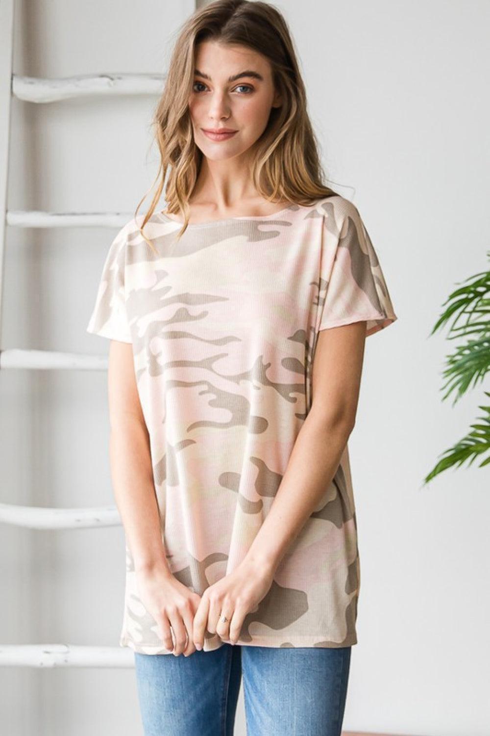 Blushing Pink Camouflage T-Shirt - MXSTUDIO.COM