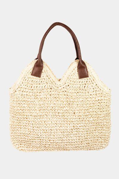 a straw bag on a white background