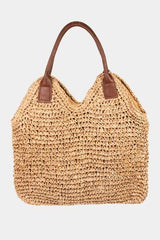 a straw bag on a white background