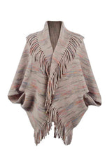 Boho Chic Cloak Sleeve Fringe Poncho - MXSTUDIO.COM